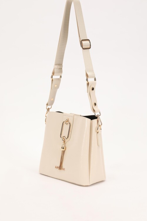 حقيبة كتف نسائية كريمية 930126