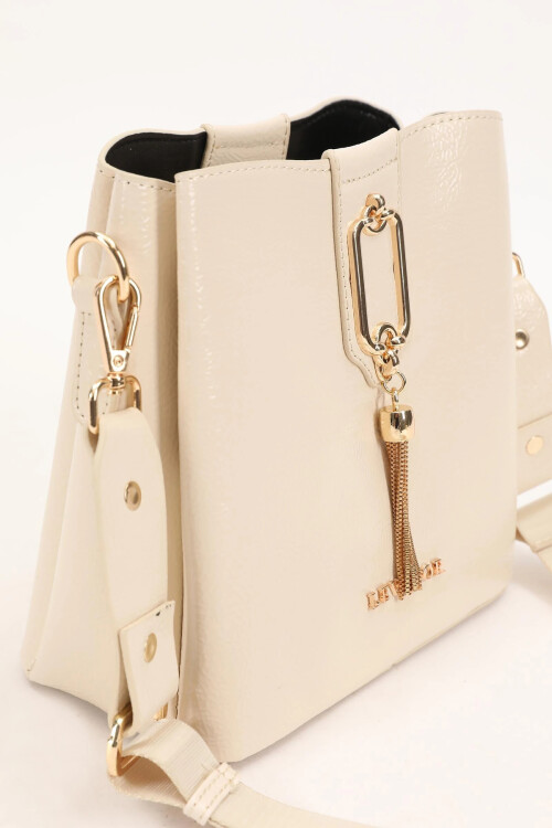 حقيبة كتف نسائية كريمية 930126