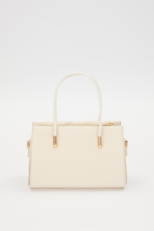 LevidorCream Hidden Pocket Detailed Women's Hand and Shoulder Bag 930257