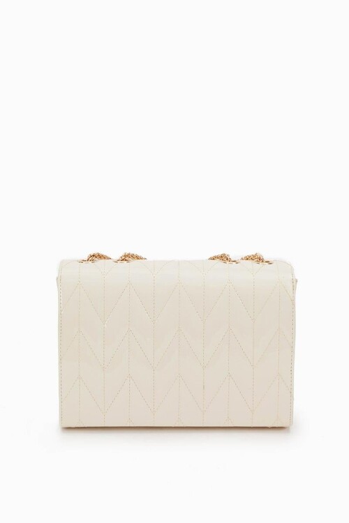 Cream Patent Leather Womens Shoulder Bag 930075