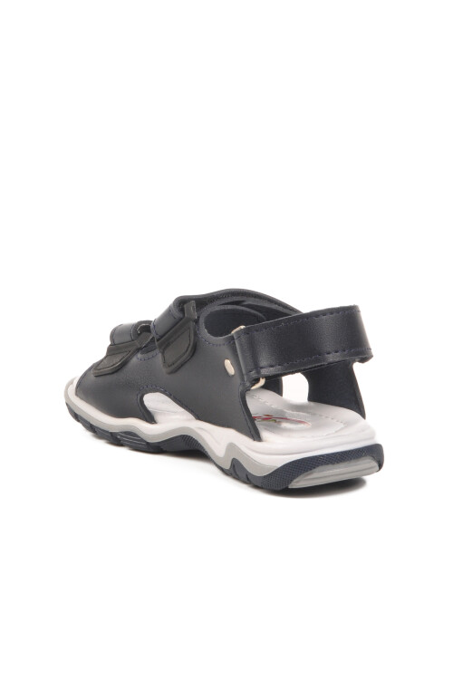Lacivert Kırmızı Cırtlı Erkek Çocuk Spor Sandalet 173110 B