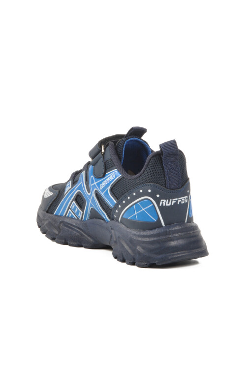 Navy Blue Velcro Mesh Boys Sports Shoes 2540 F