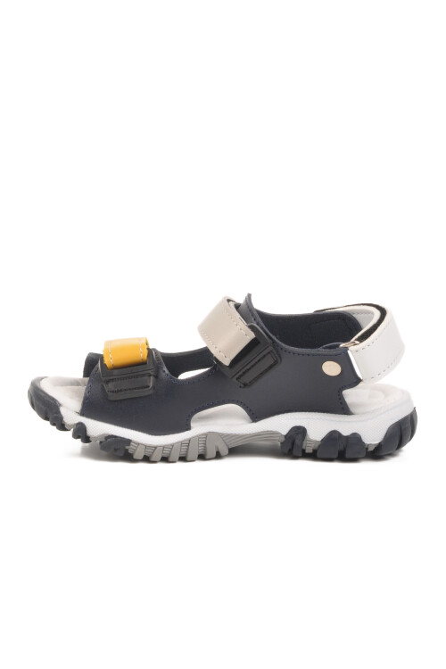 Navy Blue Gray Velcro Boys Sports Sandals 173110 P