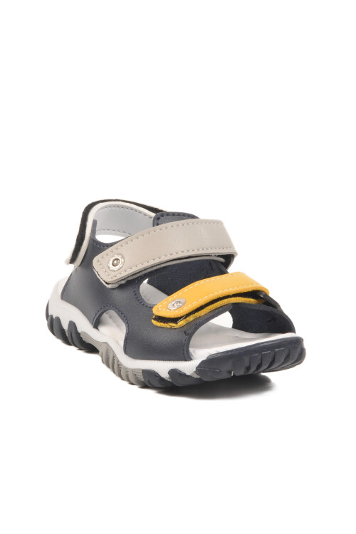 Navy Blue Gray Velcro Boys Sports Sandals 173110 P
