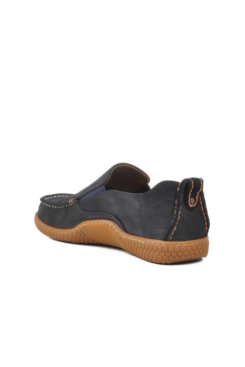 Lacivert Nubuk Hakiki Deri Erkek Casual Ayakkabı 3Y1447-534 M