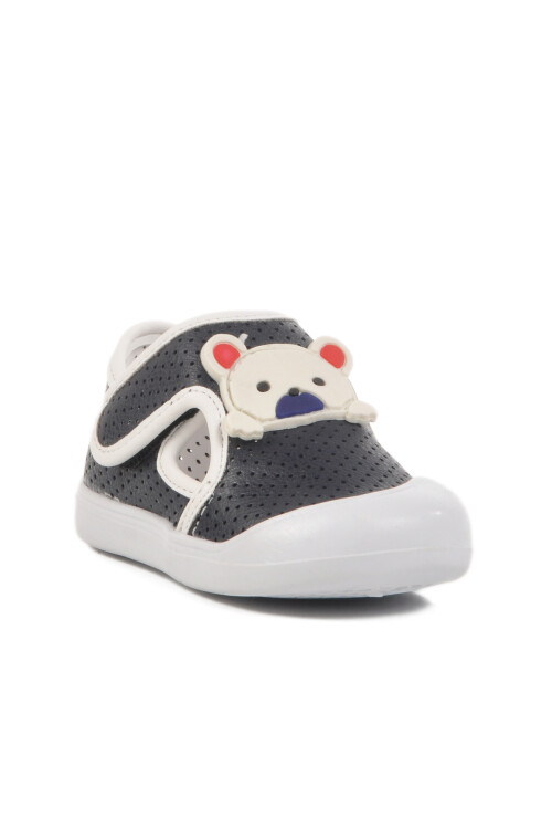 Navy Blue Velcro Orthopedic Unisex Baby Shoes 25T101 İA