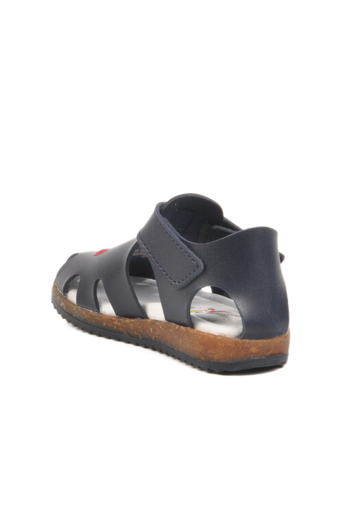 Navy Blue Velcro Lightweight Unisex Childrens Sandals 17372 B