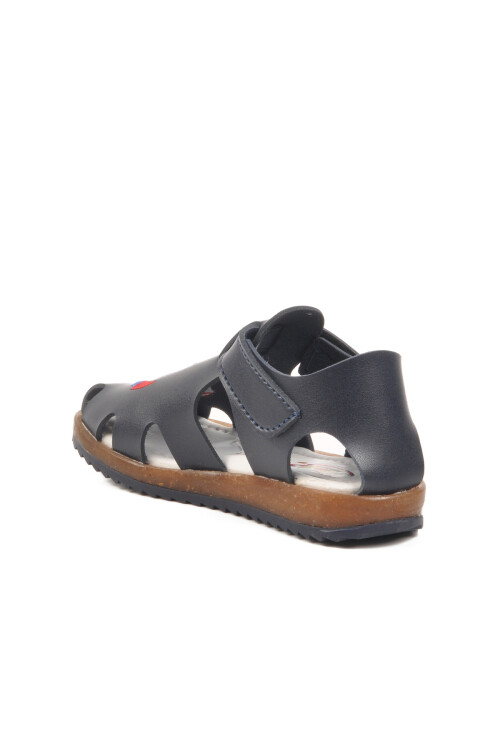 AyakmodNavy Blue Velcro Lightweight Boy's Sandals 17372 P
