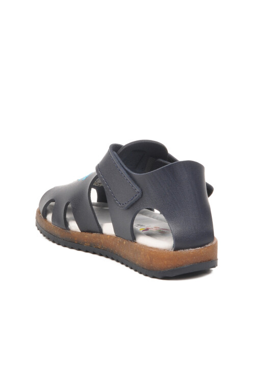 Navy Blue Velcro Lightweight Unisex Childrens Sandals 17373 B