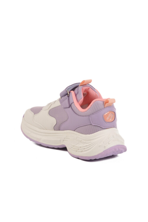 Lilac Velcro Mesh Lightweight Girls Sneakers Dian F