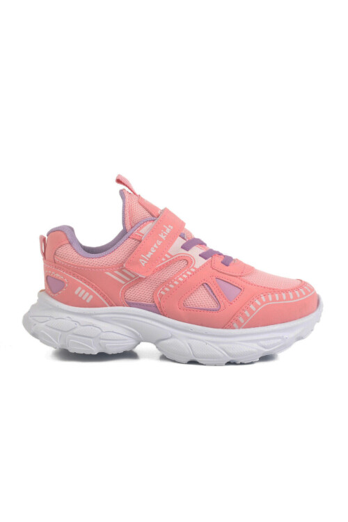 Pink Lilac Velcro Mesh Girls Sneakers 1500 P