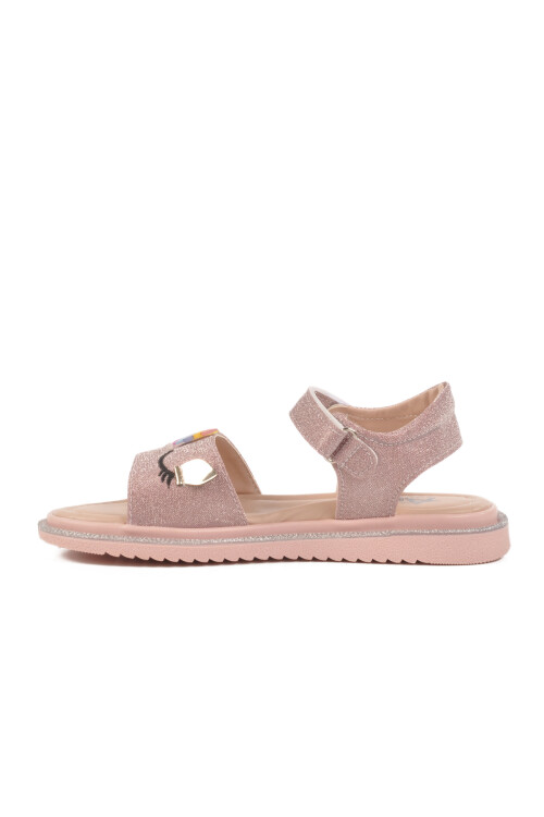 Pudra Cırtlı Ortopedik Kız Çocuk Sandalet 25T105 F