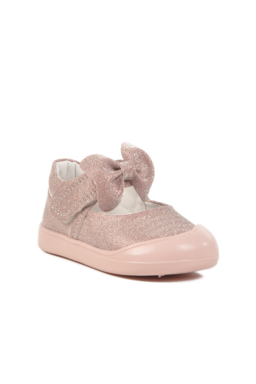 Powder Velcro Orthopedic Baby Girl Shoes 25T100 İA