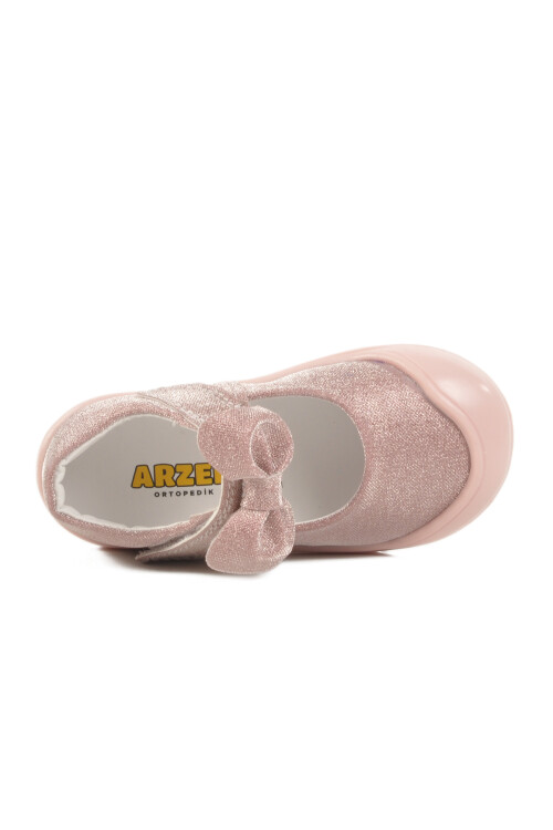 Powder Velcro Orthopedic Baby Girl Shoes 25T100 İA