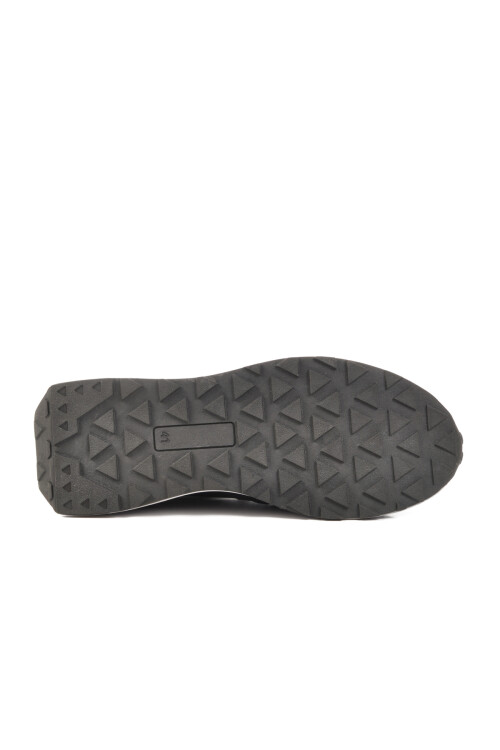 حذاء كاجوال رجالي من الجلد الطبيعي باللونين الأسود والأبيض 2Y1076-6285 M