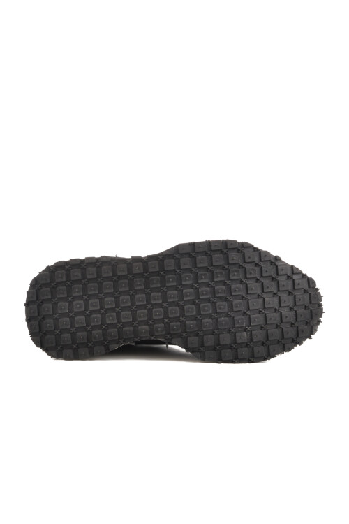 Black Genuine Leather Mens Sneakers 4Y2187-E2667 M