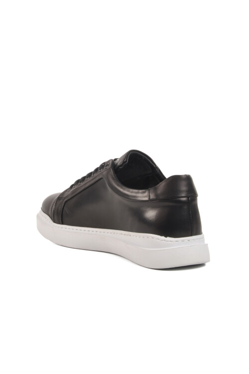 Black and White Genuine Leather Mens Sneaker Premium 2040 M