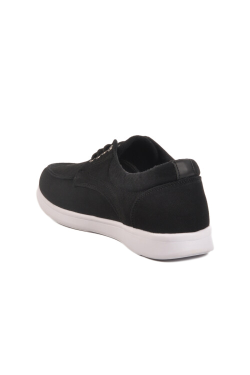 Black White Linen Lightweight Mens Casual Shoes 023 M
