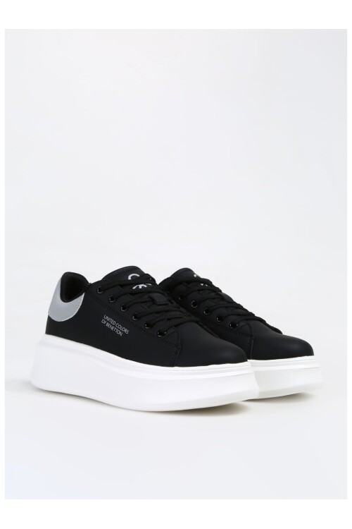 Black and White Womens Sneakers BNI-10232 Z