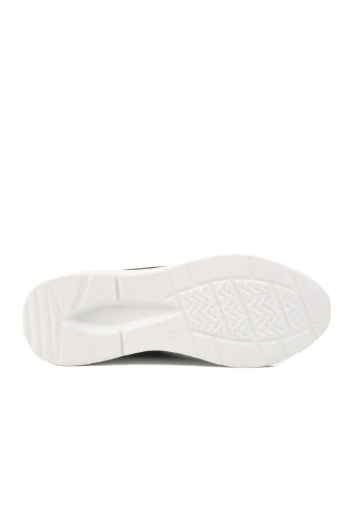 Siyah Beyaz Fileli Hafif Kadın Spor Ayakkabı 2420 G