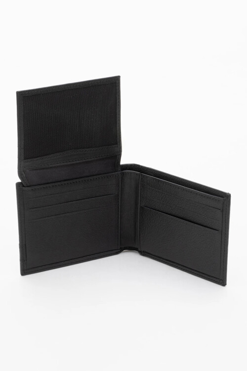 Black Genuine Leather Mens Wallet 1716