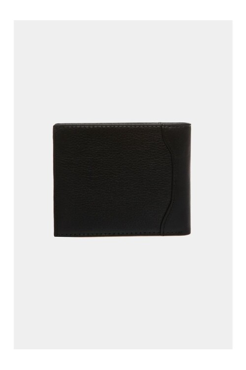 Black Genuine Leather Men's Wallet 1744