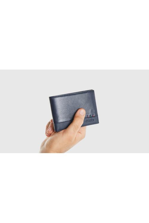 Black Genuine Leather Mens Wallet 1812