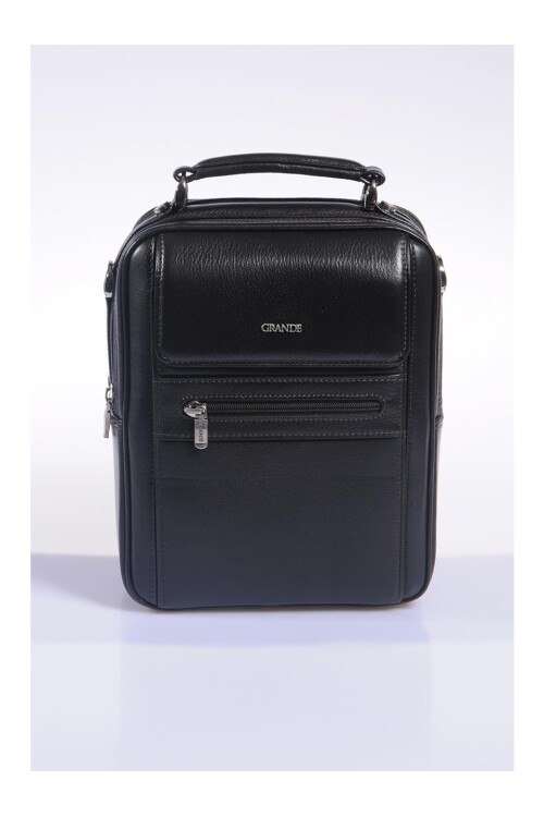 Black Genuine Leather Men's Clutch Bag 4586