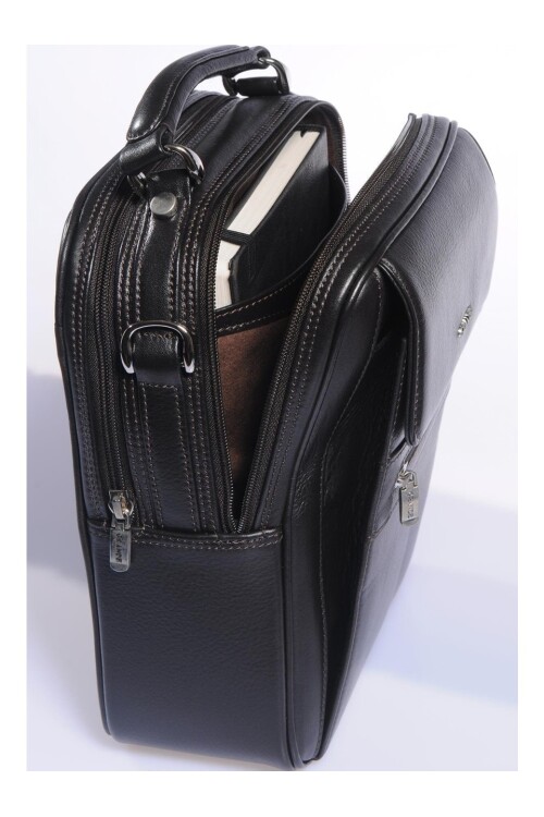 Black Genuine Leather Men's Clutch Bag 4586