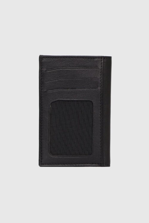 Black Genuine Leather Mens Wallet 844