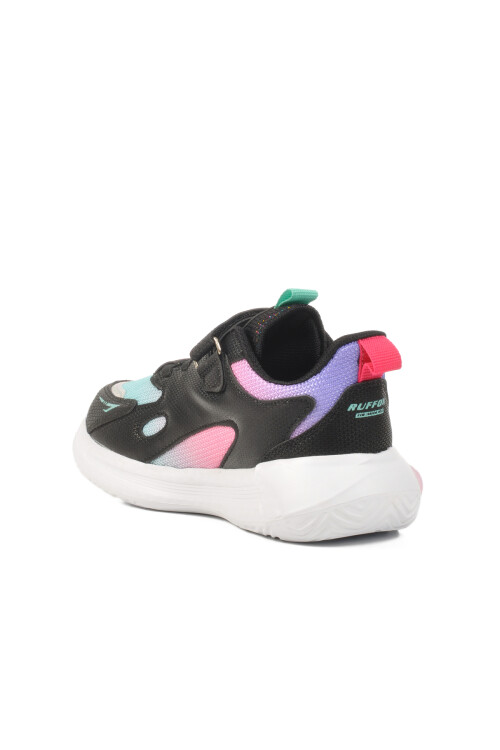Black Fuchsia Velcro Mesh Girls Sneakers 2480 F