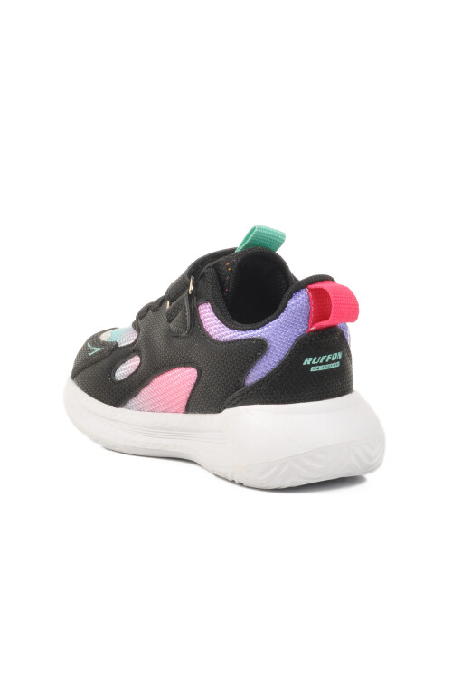 Black Fuchsia Velcro Mesh Girls Sneakers 2480 P