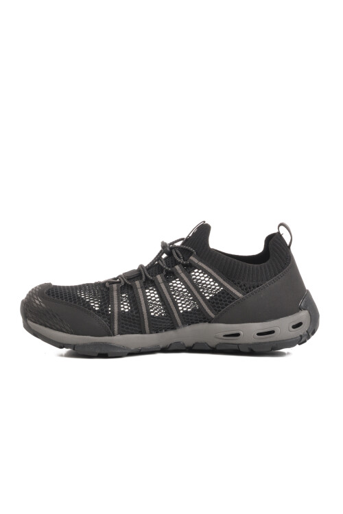 Black Lightweight Flexible Breathable Mens Sports Shoes Logo Okavando M