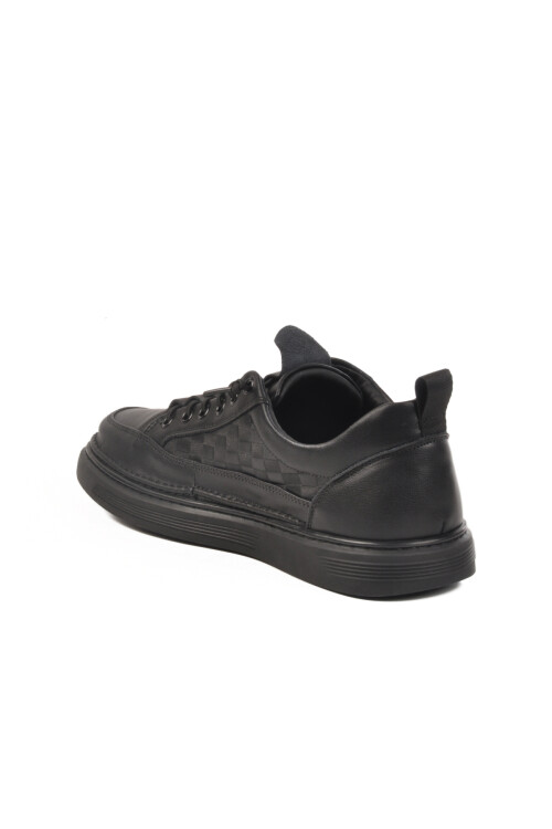 Siyah Hakiki Deri Erkek Casual Ayakkabı 152-19039 M