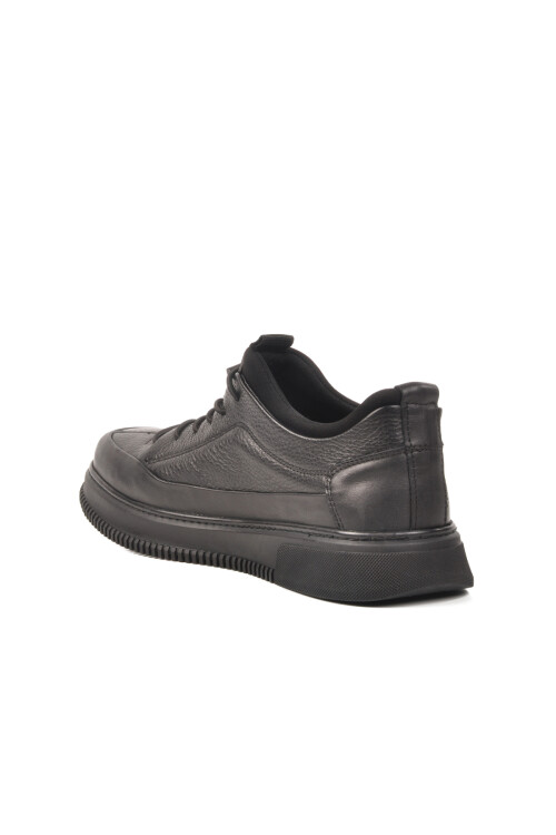 Black Genuine Leather Mens Casual Shoes 3K1138 M