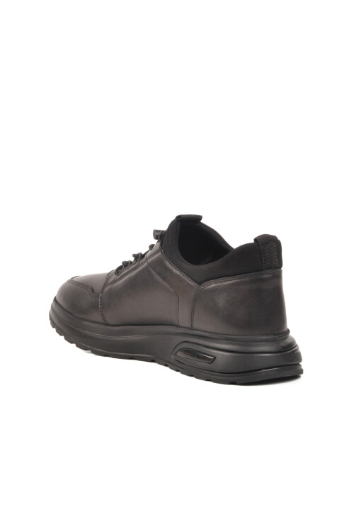 Siyah Hakiki Deri Erkek Casual Ayakkabı XS1914-0337 M