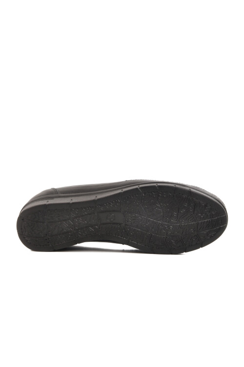 Siyah Hakiki Deri Kadın Anatomik Casual Ayakkabı 42641 Z