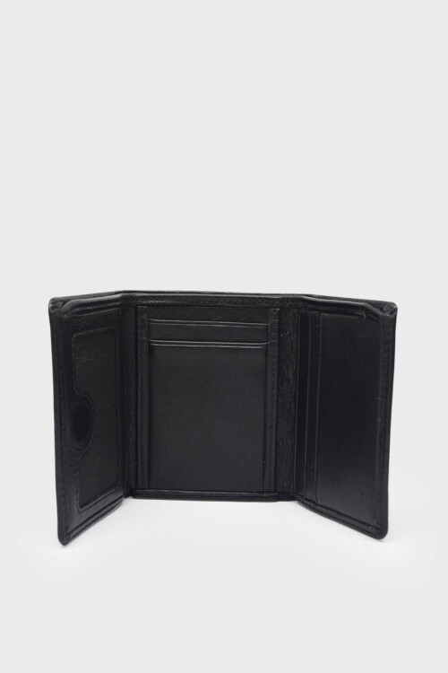 GrandeSiyah Hakiki Deri Mıknatıslı Erkek Cüzdan 1414