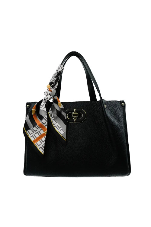 حقيبة يد وحقيبة كتف نسائية سوداء 25YG300