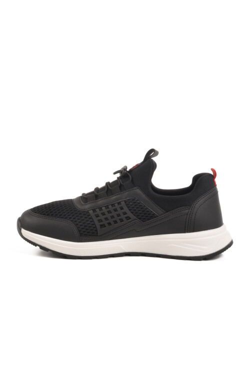 Black Red Mesh Lightweight Flexible Mens Sneakers M