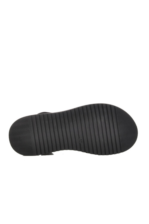 Black Patent Leather Velcro Orthopedic Girls Sandals 25T103 F