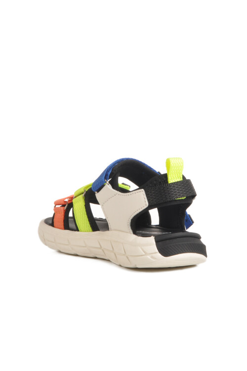 Black Velcro Lightweight Anatomical Boys Sandals 1947 P