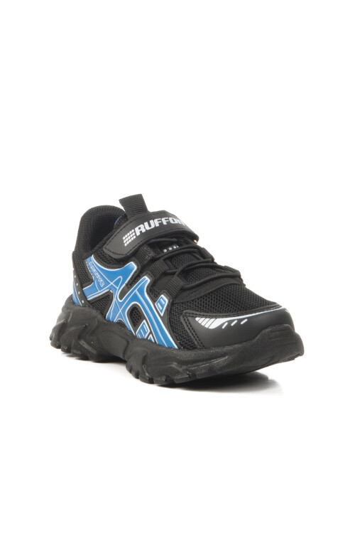 Black Saxon Velcro Mesh Boys Sneakers 2540 P