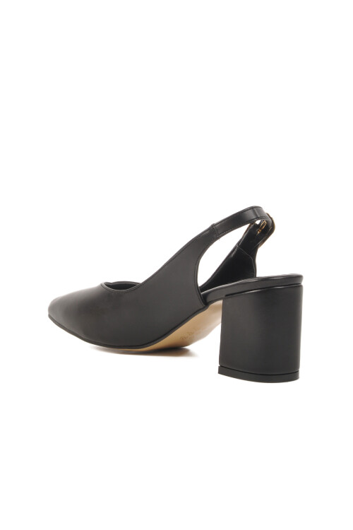 حذاء سهرة نسائي بكعب عالٍ أسود PC-54706 Z