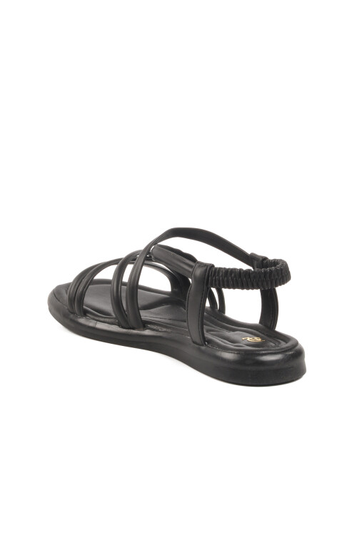Black Thin Sole Lightweight Flexible Womens Sandals S-20 Z