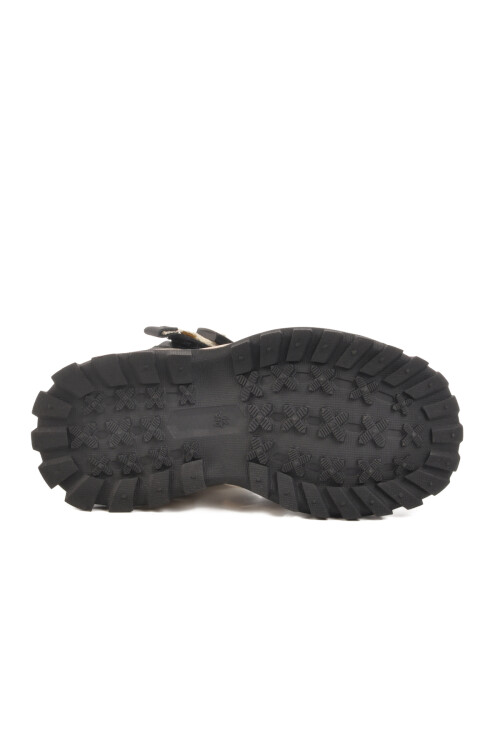 Siyah Cırtlı Hafif Unisex Çocuk Spor Sandalet 25Y614 F