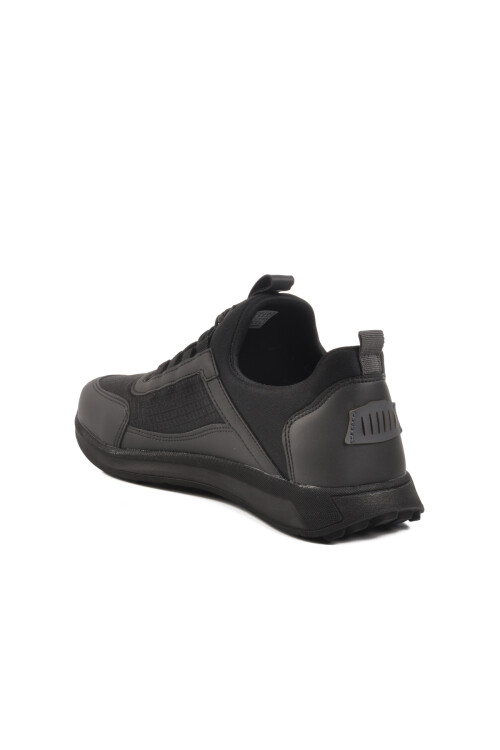 Siyah Tekstil Hafif Esnek Erkek Spor Ayakkabı 166 M