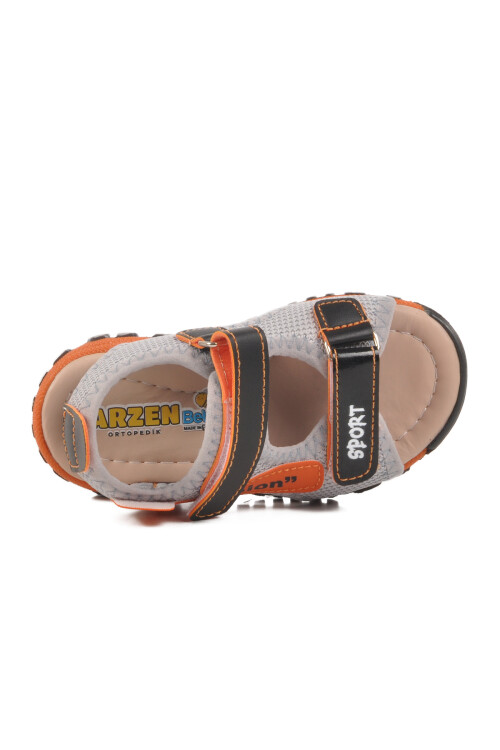 Black Velcro Orthopedic Boys Sports Sandals 25T102 B