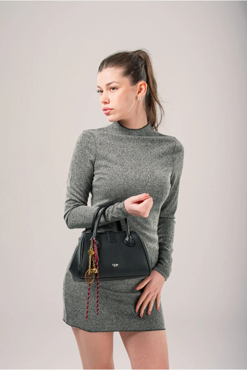 Siyah Kadın El ve Omuz Çantası 18035