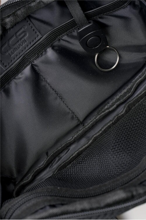 Black Single Strap Mens Crossbody Bag 51853